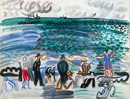 GALERIE DANIEL BESSEICHE DINARD Dufy-auborddelamer-1926 - ©Galerie Daniel Besseiche