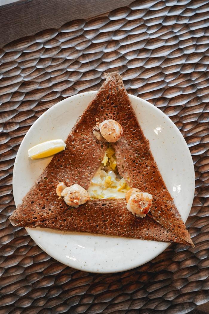 Galette Saint Jacques Breizh Café Dinard  - ©dlmns