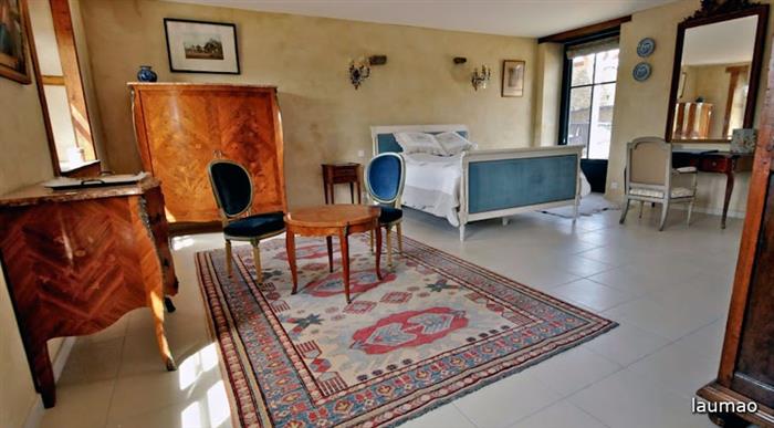 Manoir-du-Clos-Clin---Macquart-de-Terline-Guy-chambre-double-lit-bleu-3 - Tous droits réservés