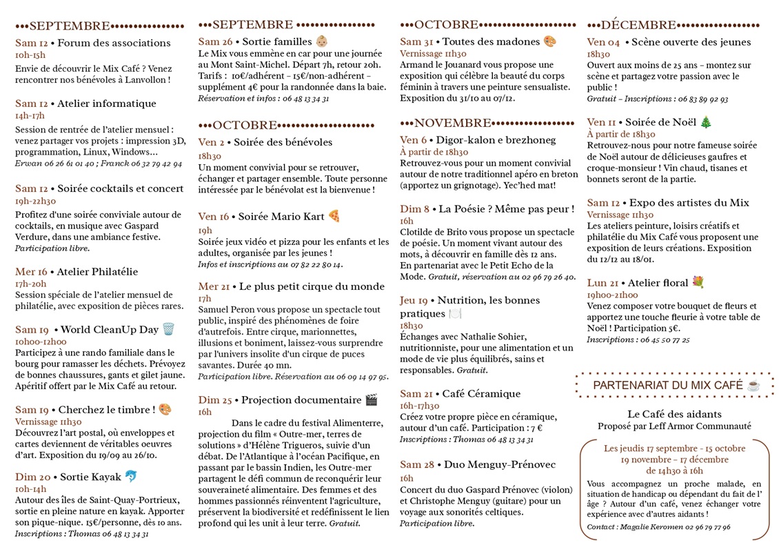 Visuel libre de droit  - Mix Café Associatif Tressignaux